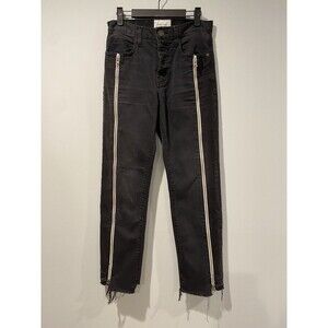 Current Elliott Jeans Womens 29" Black The Dalton Zipped Grunge Festival Punk